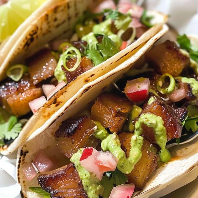 Pork Belly Tacos.