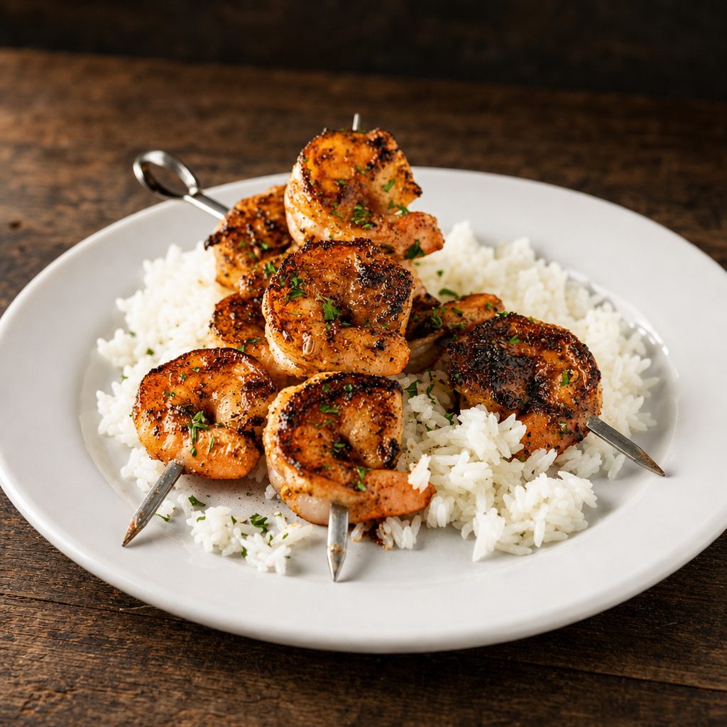 Shrimp skewer.