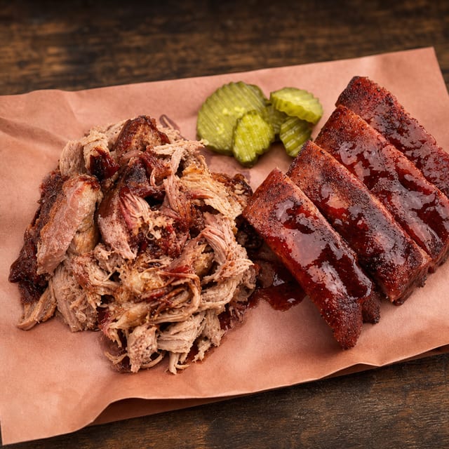 Pulled Pork & 1/2 Rack Baby Back Ribs Combo.