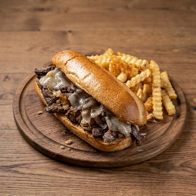 Philly or Chicken Cheese Steak.