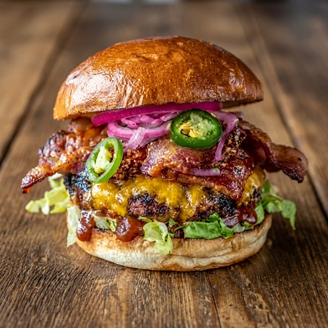 4 Alarm Fire Pit Burger.